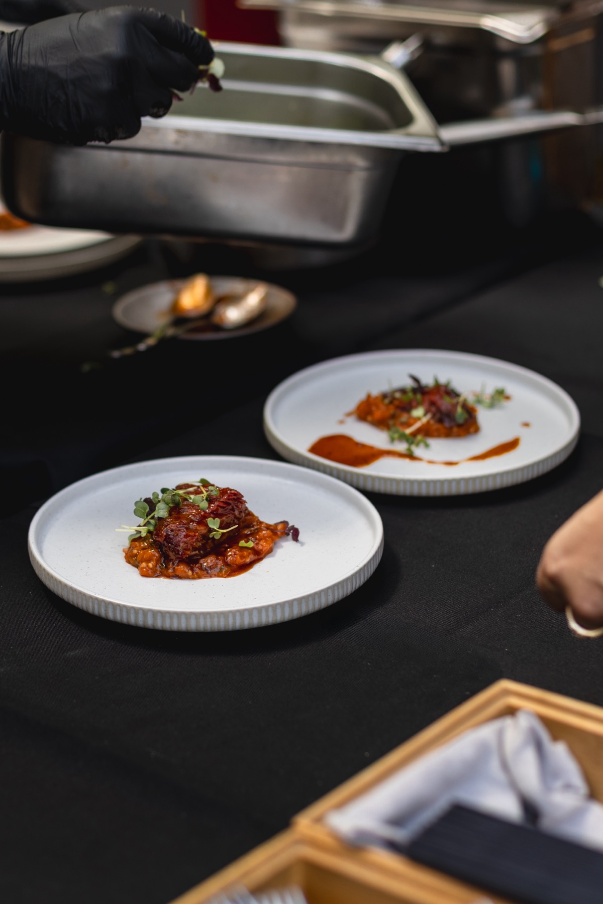Plated dishes