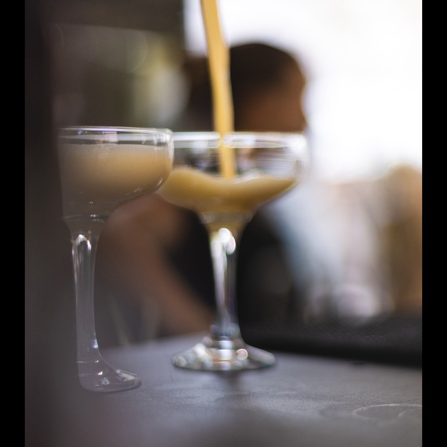 Cocktail being poured