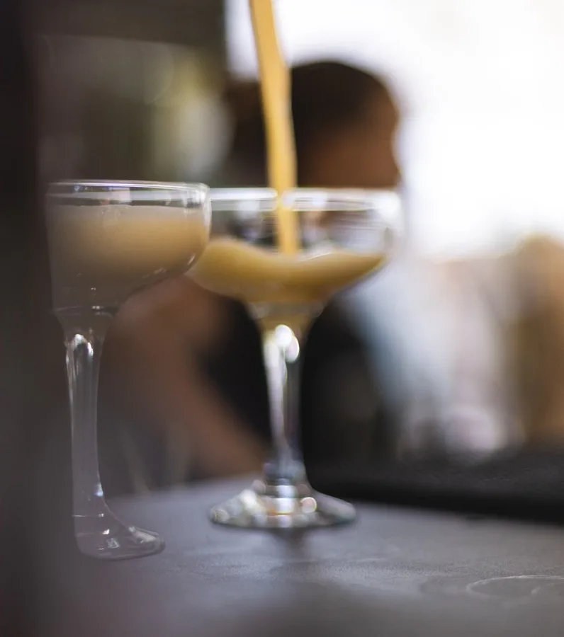 Cocktail being poured