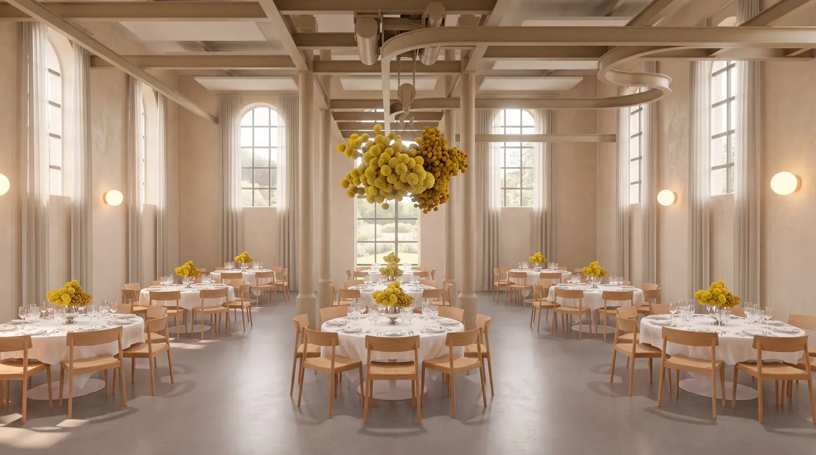 l'ab Loft — bright loft with round tables